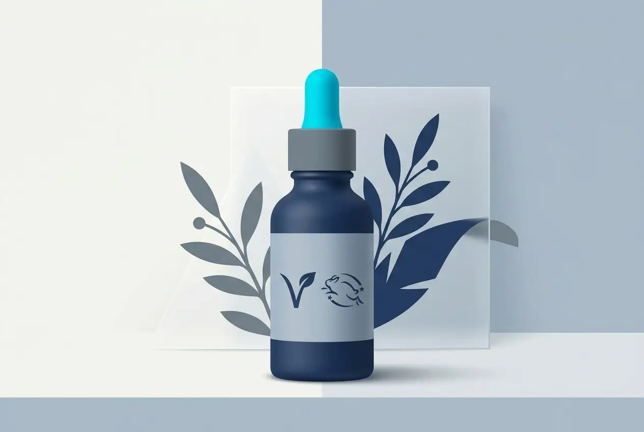 Chứng nhận Vegan và Leaping Bunny in trên bao bì mỹ phẩm
