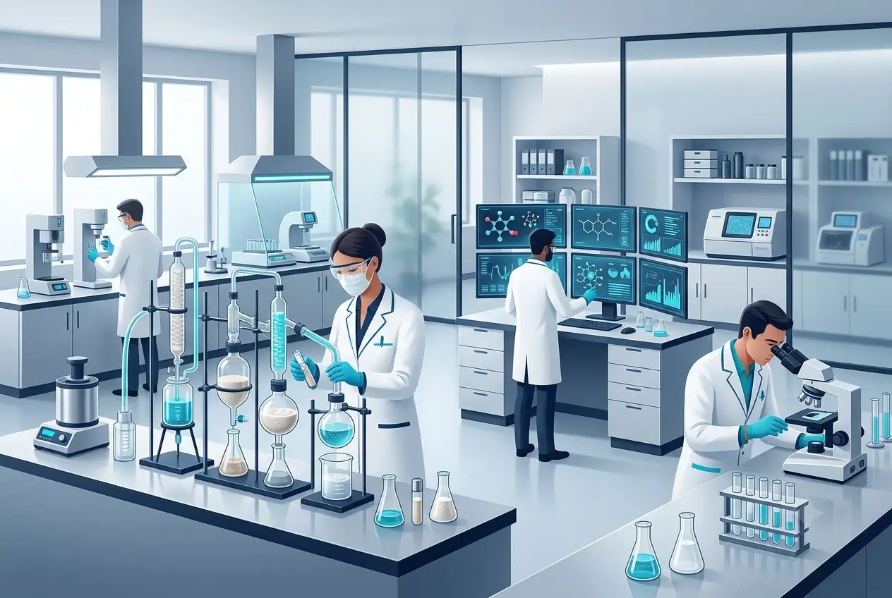 Phòng nghiên cứu và phát triển R&D mỹ phẩm đạt chuẩn quốc tế
