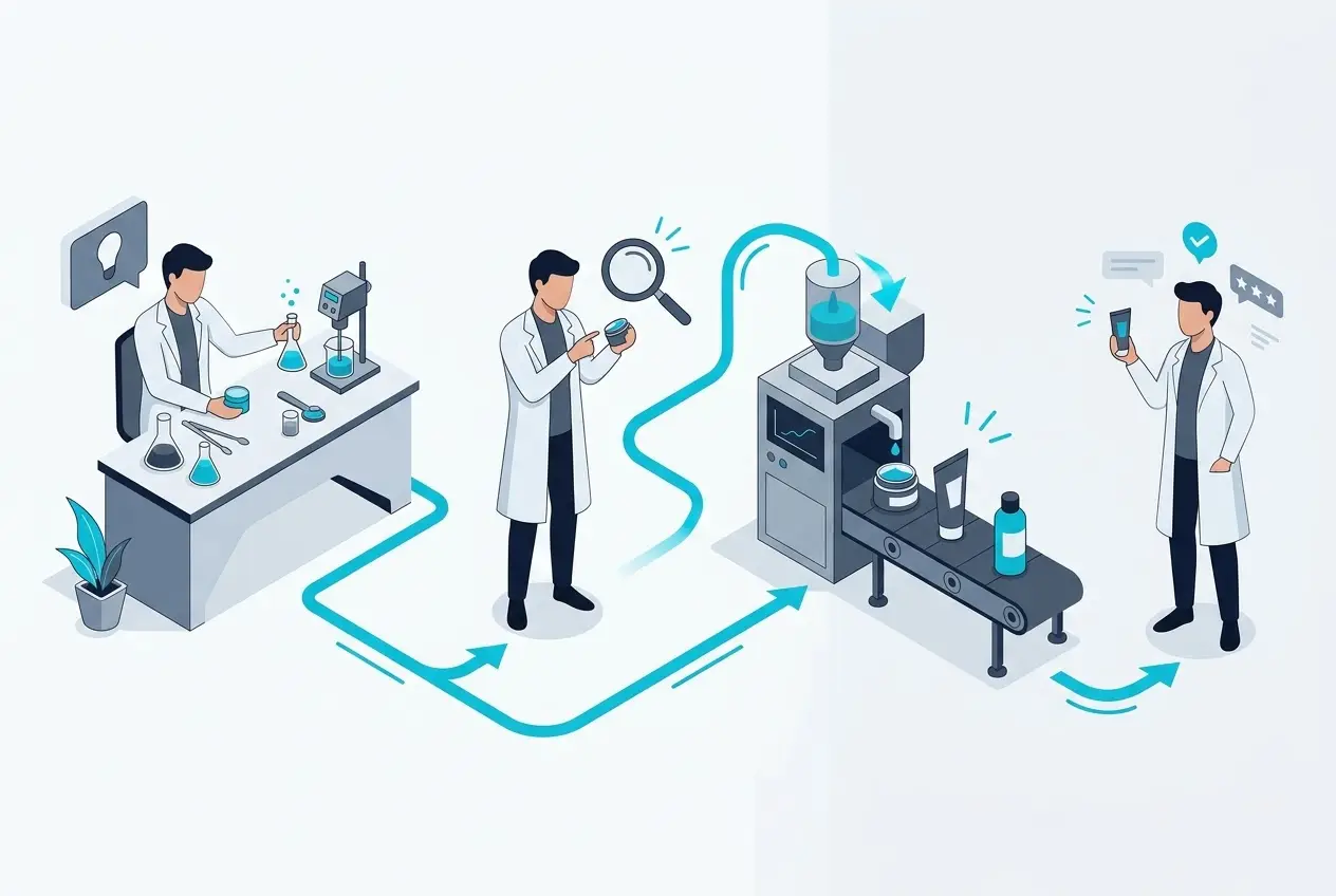 Quy trình gia công mỹ phẩm số lượng ít