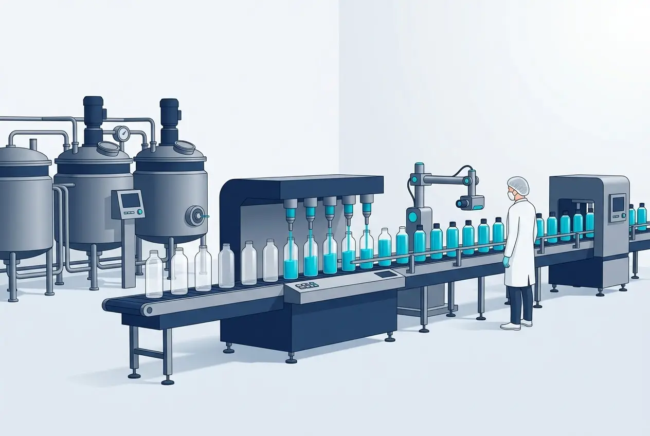 Dây chuyền sản xuất dầu gội tự động hóa chuẩn GMP