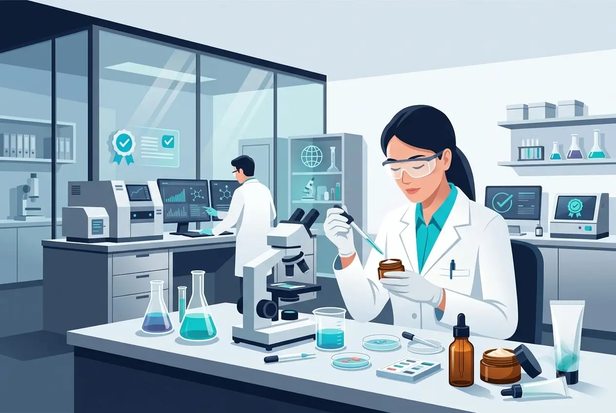 Kiểm tra chất lượng mỹ phẩm tại phòng lab đạt chuẩn quốc tế