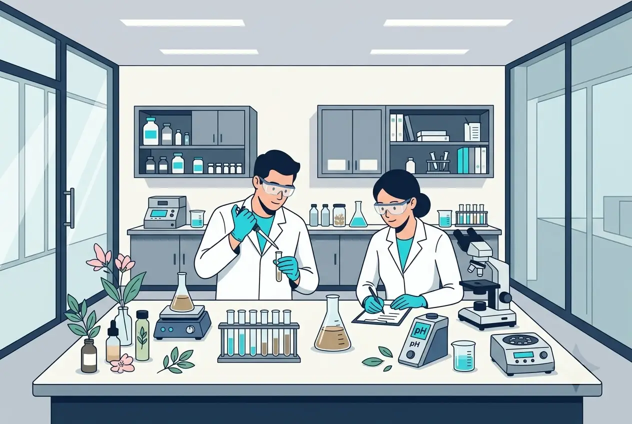 Phòng lab nghiên cứu công thức mỹ phẩm đạt chuẩn